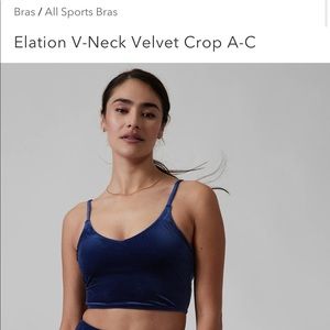 NWT Athleta blue scuro velvet elation FULL SET size xs.